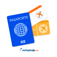 Mevoydeviaje-com travel passport boardingpass Sticker