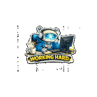Work Hard Sticker by Digi 995