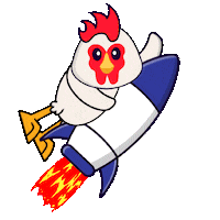 Space Chicken Sticker