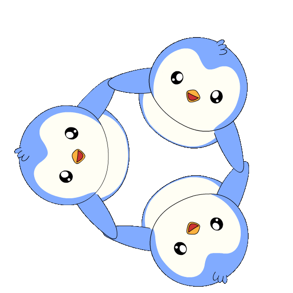 Friends Playing Sticker by Pudgy Penguins