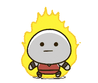 Angry Fire Sticker
