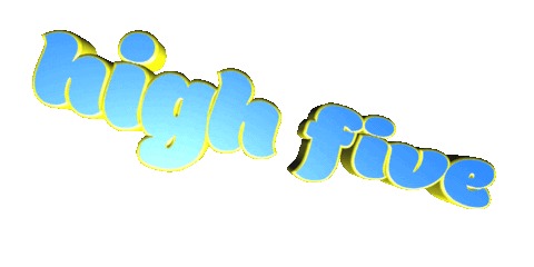 High Five Sticker by GIPHY Text