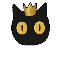 Happy Black Cat Sticker by MIMIC SHHANS