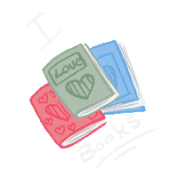 hipolly love heart pink blue Sticker