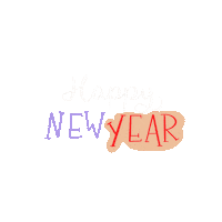 lauraletteringdesign happy lettering 2021 newyear Sticker