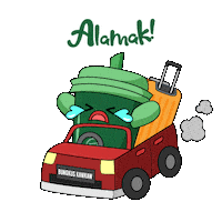 bungkuskawkaw car jam jem jalan Sticker