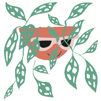 Sunglasses Plants Sticker