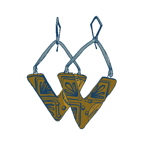 Esmeolive earring dance triangle earring dance Sticker