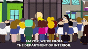 crowd mayor GIF by South Park 