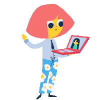 Work From Home Hello Sticker by Bare Tree Media