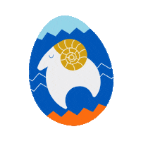 Easter Ram Sticker by Erstwilder