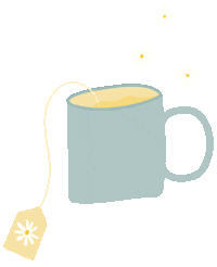 Tea Mug Sticker by Iris Tattoo