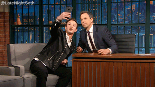 seth meyers selfie GIF by Late Night with Seth Meyers