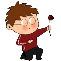 Red Rose Love Sticker