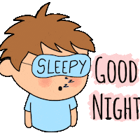 Tired Good Night Sticker