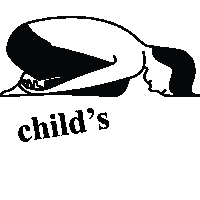 karmayoga karma yoga childs pose karma komuniti Sticker