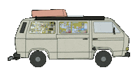 Bus Volkswagen Sticker by GurkewillReisen