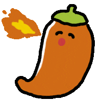 Chili Pepper Fruit Sticker by kupaberu