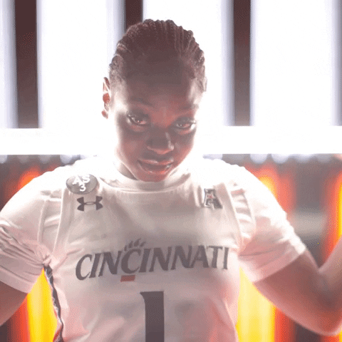 Womens Basketball Reaction GIF by Cincinnati Bearcats