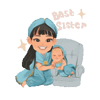 Sister Daughter Sticker by Rafhi Dominic