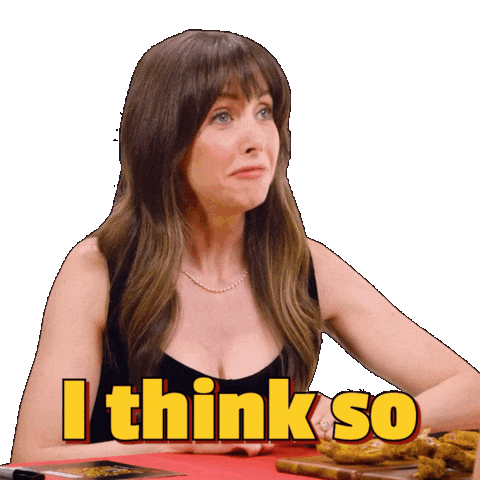 I Think So Alison Brie Sticker by First We Feast