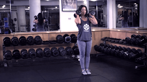 BamBamDoubleBB giphyupload side lunge with dumbbell GIF