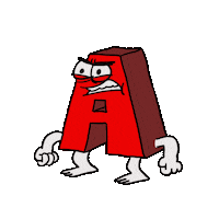Angry Alphabet Sticker by Hombre_McSteez