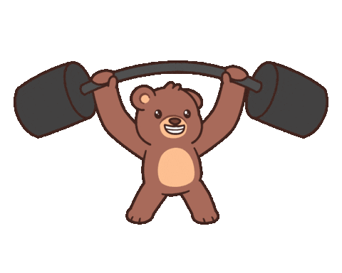 Stay Strong Teddy Bear Sticker by BEARISH