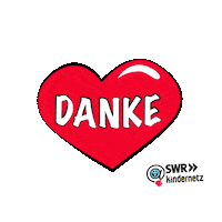 Heart Thank You Sticker by SWR Kindernetz