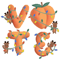 Georgia Peach Christmas Sticker by Creative Courage