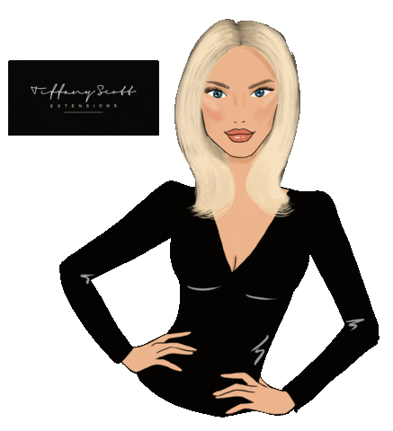 TiffanyScottExtensions hair long hair extensions chic on paper Sticker