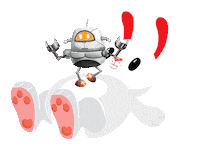 easter bunny robot Sticker by Bill Greenhead