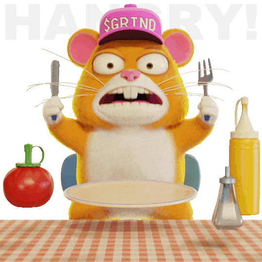 Hungry Lets Eat Sticker by Grind