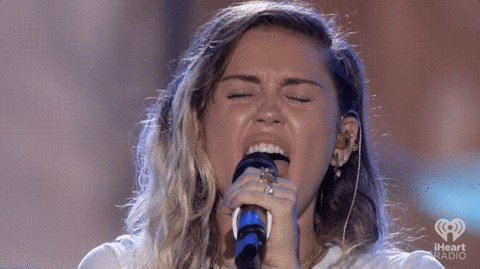 sing miley cyrus GIF by iHeartRadio