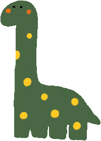 wapaindewa dinosaur 恐龍 brontosaurus 瓦片的瓦 Sticker