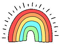 Rainbow Doodle Sticker by Mellow Doodles
