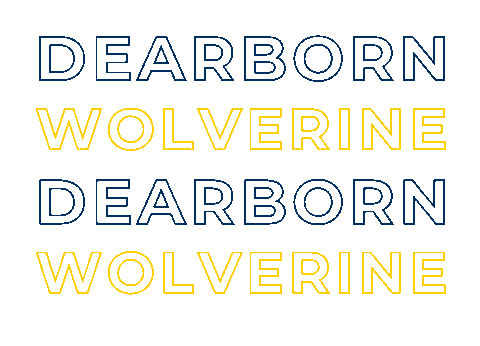 Michigan Football Wolverines Sticker by University of Michigan-Dearborn