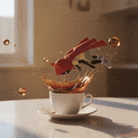 Slow Motion Coffee GIF by G*BOY