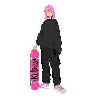 Skate Board Girl Sticker by KILLBOY