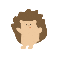 wooung happy dance jelly hedgehog Sticker