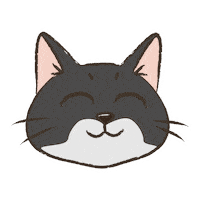 Happy Cartoon Cat Sticker