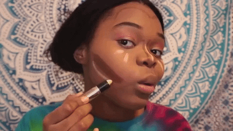 JustineWBG giphygifmaker youtube makeup tutorial funny makeup GIF