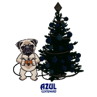 christmas pug Sticker by Jose Cuervo