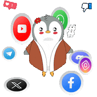 Social Media Text Sticker by Pudgy Penguins