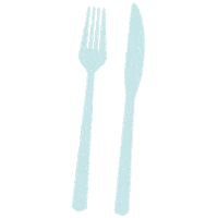Knife And Fork Sticker