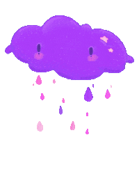 Sleepy Purple Rain Sticker