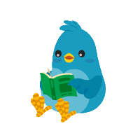 Reading Booklover Sticker by DITTY BIRD