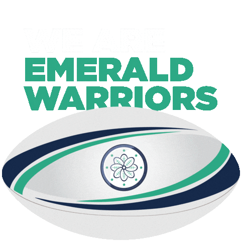 Rugby Navy Sticker by Emerald Warriors RFC