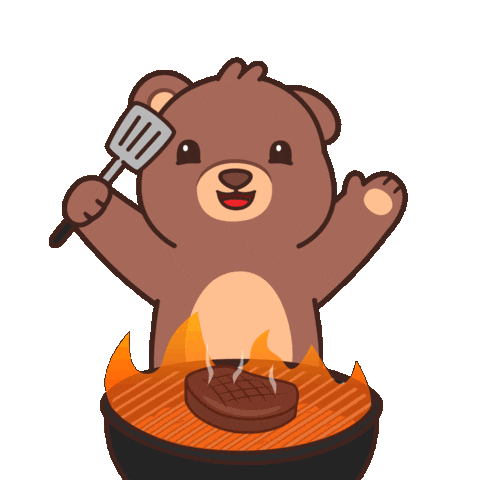Grilling Out Fathers Day Sticker by BEARISH