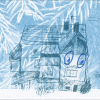 kiin animation eyes house looking GIF